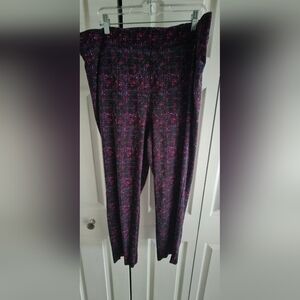Torrid Black and Pink Abstract Pants